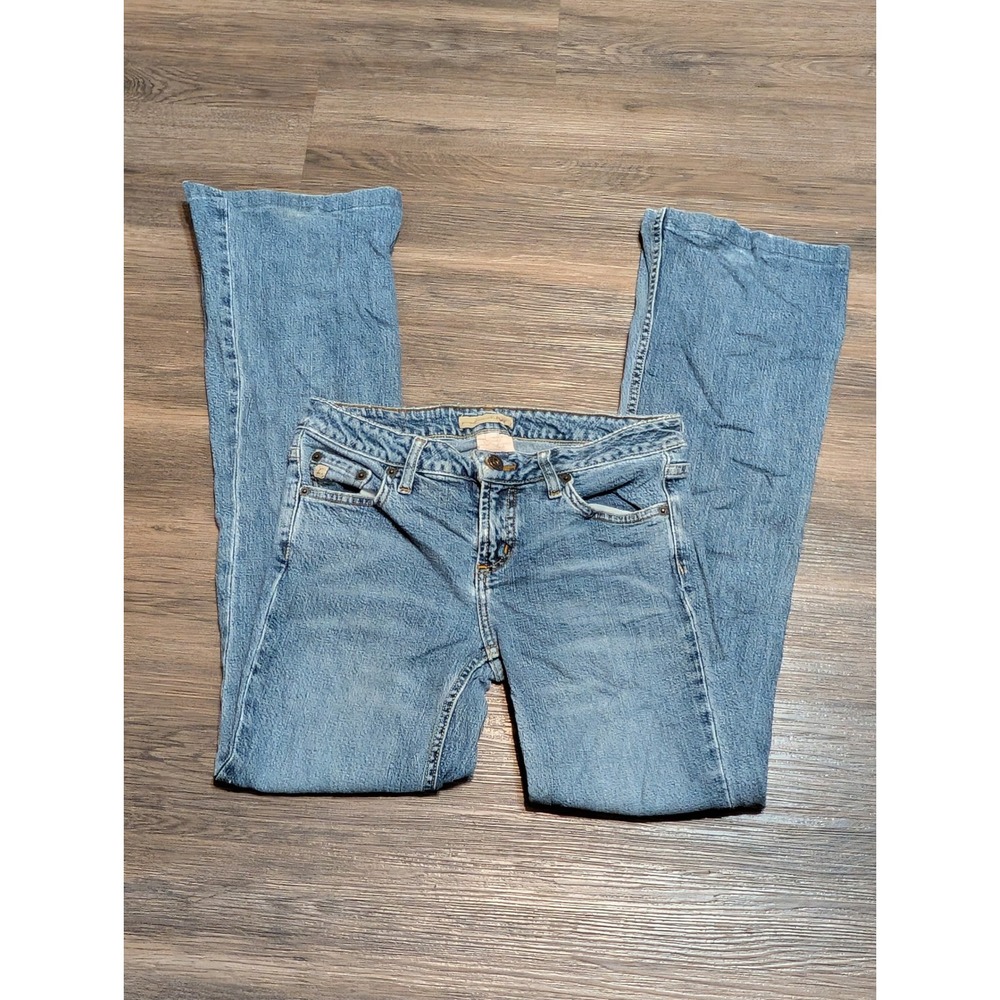 Refuge Womens Low Rise Flare Jeans Light Wash Blue Y2K Boho Denim Size 3
